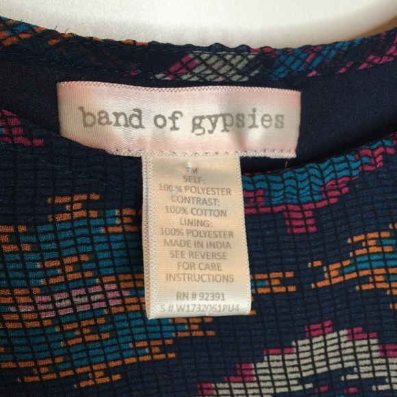 Band of Gypsies Geometric Print Dress Size Medium - Picture 2 of 6
